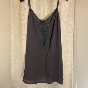 2 FOR $20 - TORRID GREY LACE INSET TANK